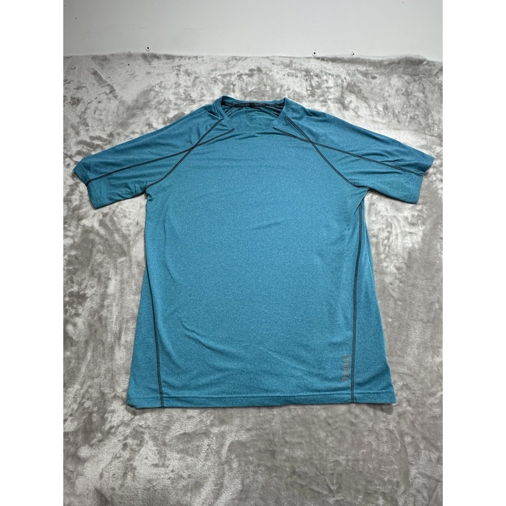 Reebok T-Shirt Play Dry Mens Size Medium Blue Short Sleeve Athletic EUC